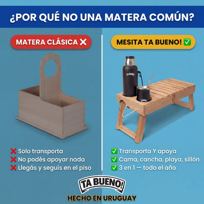 Ta Bueno™ | Matera y Mesita 2 en 1 + Regalos